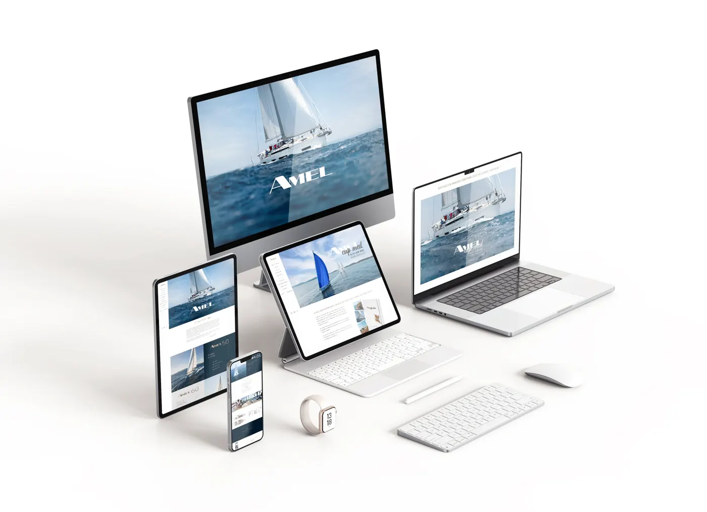 Site web Amel sur ordinateur, tablette et mobile