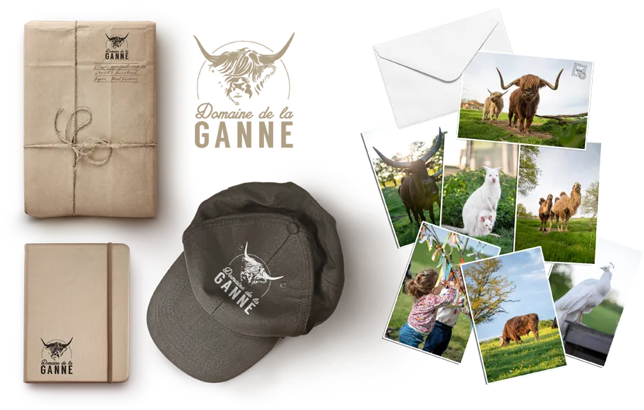 Papeterie, casquette et cartes du Domaine de la Ganne